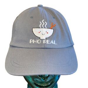 Pho Real Gray Adjustable Baseball Cap Hat